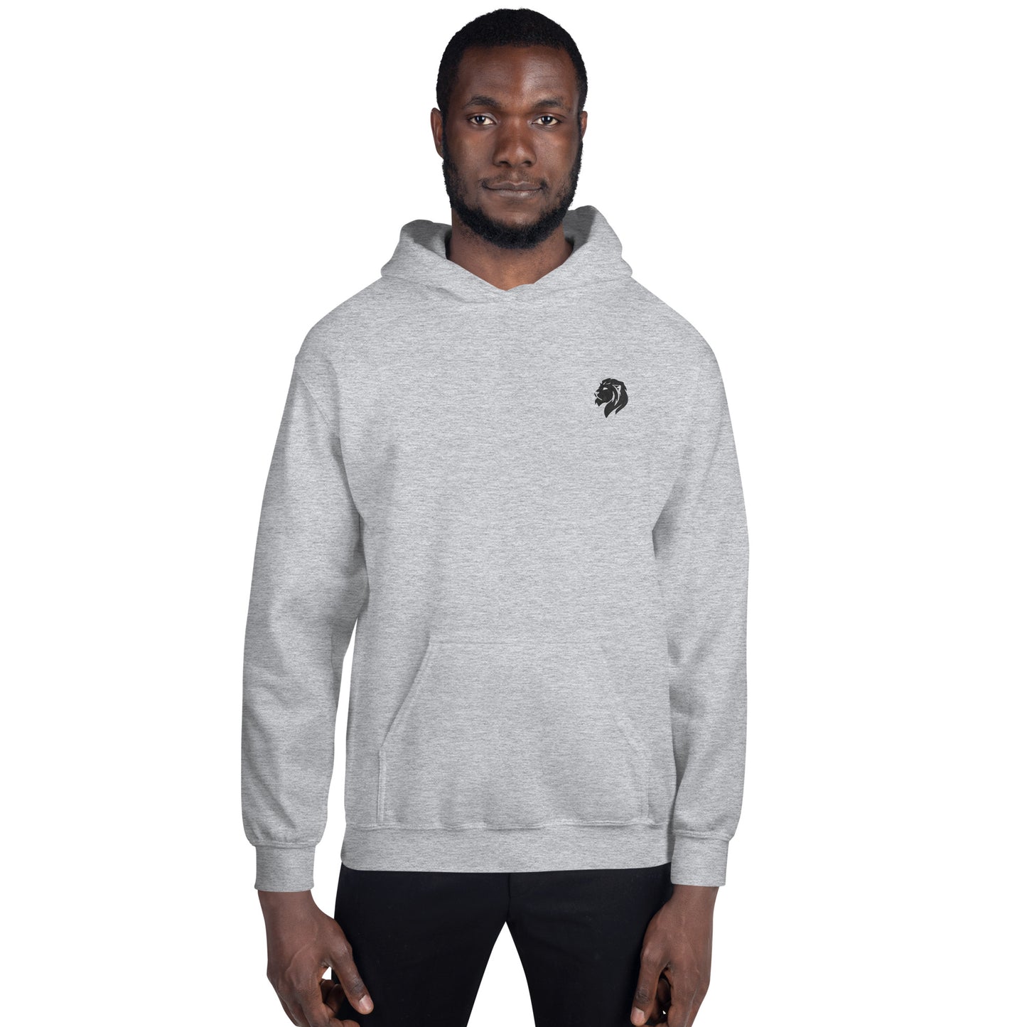 0104a Unisex Plain Hoodie, MKK Logo Black, 02